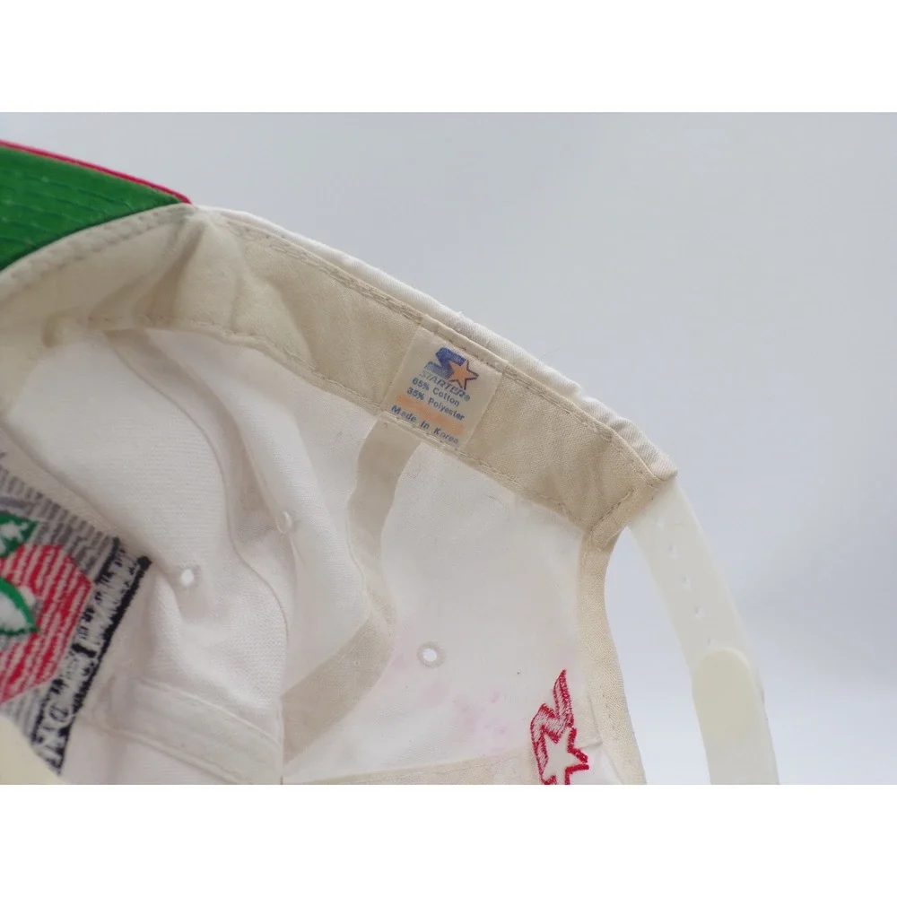 Vintage Ohio State Buckeyes Starter Snapback Hat White Red 90s NCAA Cap Korea